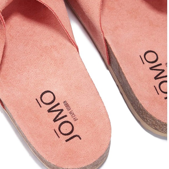 SALE! Cape Robbin JOMO Pomelo Flat Sandals Slides Coral - Picture 3 of 4